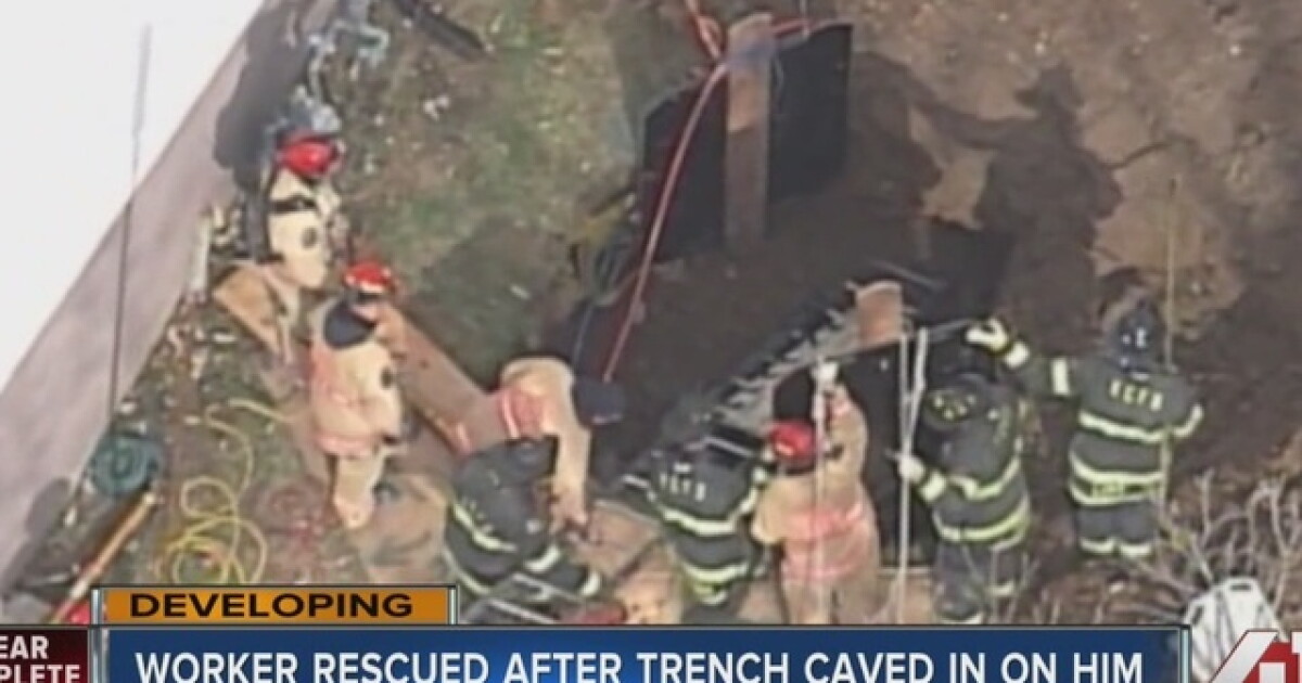 KC firefighters rescue trapped worker