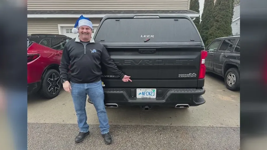 Lions fan gets 2023 NFC North Champs License Plate after 2022 successes- Courtesy Terry Corrigan - FOX 2 Detroit.png