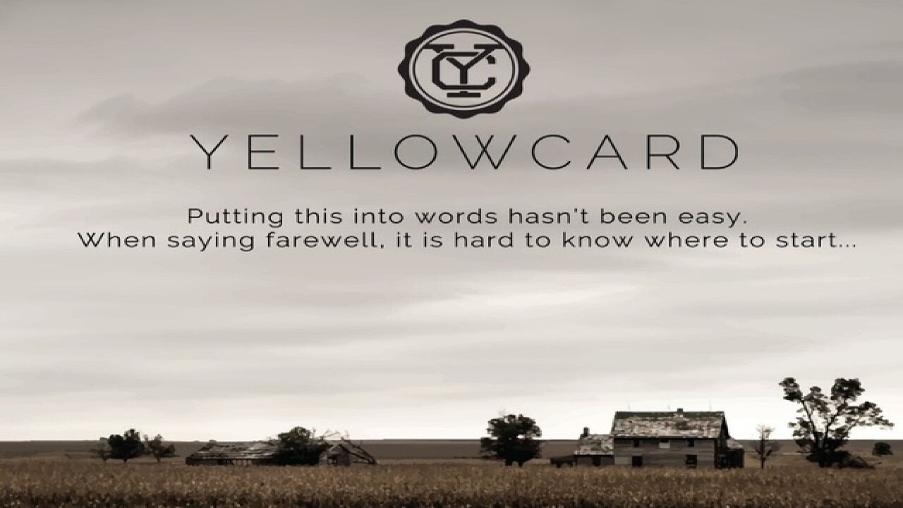 Yellowcard reveals new album, tour, breakup