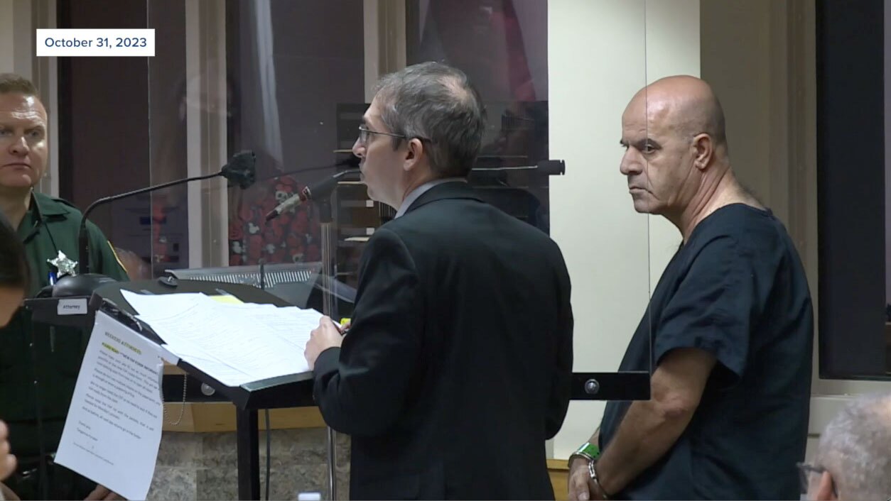 Naser Hasan Al Sweity appeared in a Palm Beach County courtroom on Oct. 31, 2023, to face embezzlement and fraud charges.