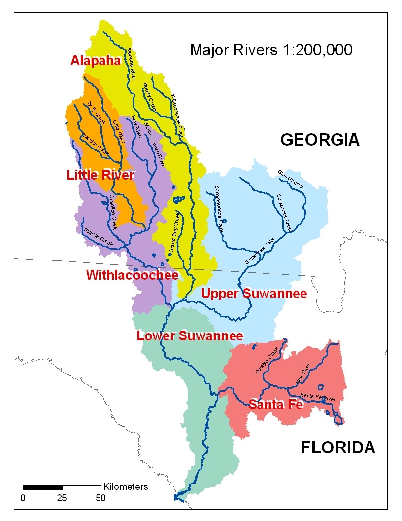 Water from feeder rivers, streams, and creeks will lead to increased water levels in Suwannee River near Live Oak