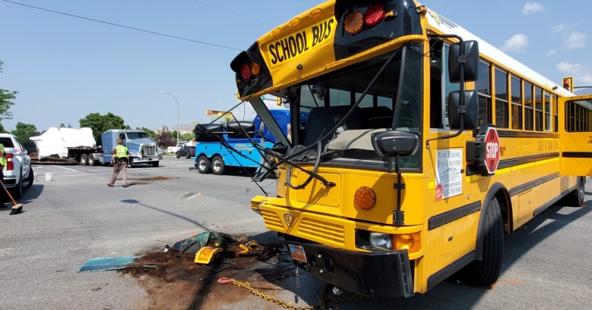 Student injured in Smithfield school bus accident involving truck