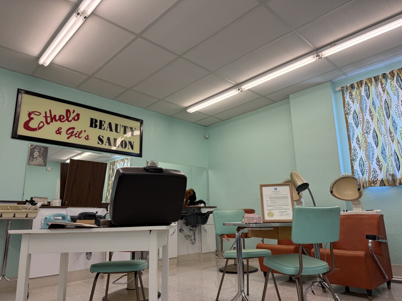 Inside Ethel and Gil's Beauty Salon in Lakewood.
