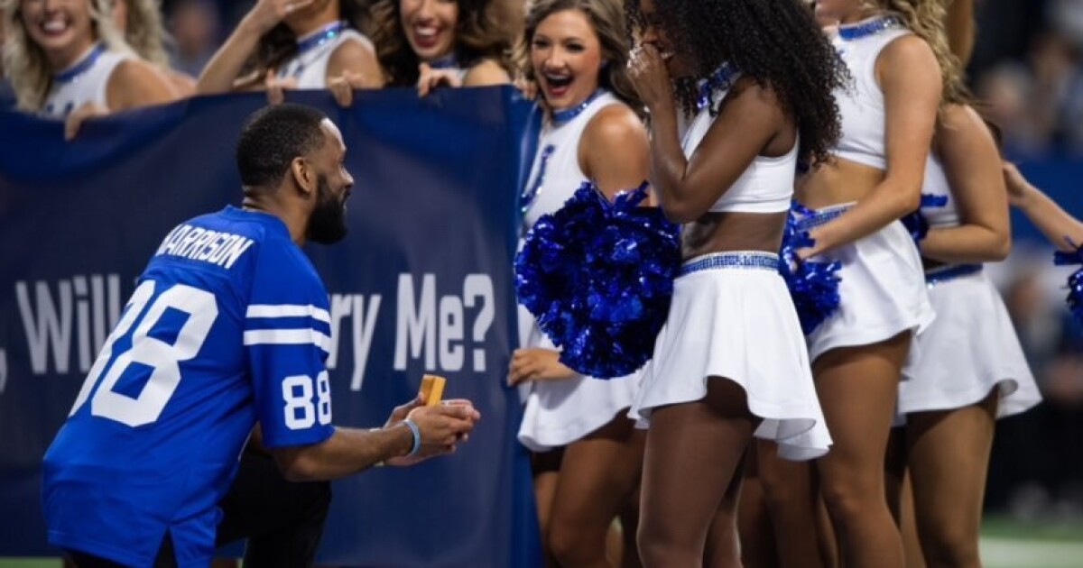 WATCH Colts cheerleader gets onfield marriage proposal during game