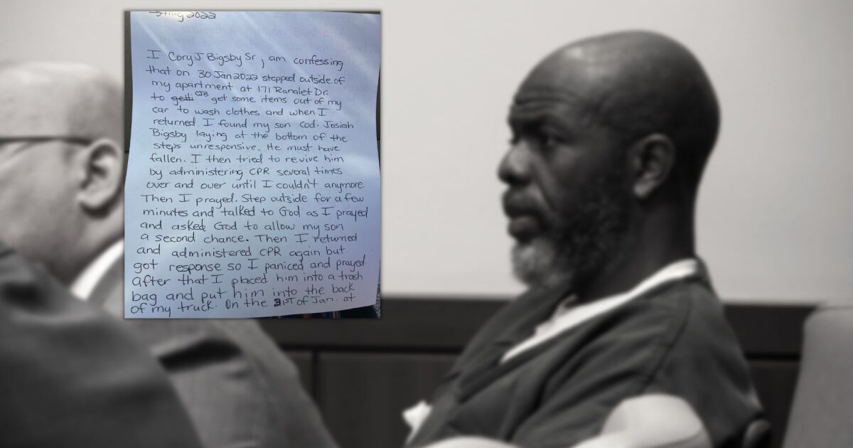 Confession allegedly written by Cory Bigsby details what happened to son Codi - Vimarsana News