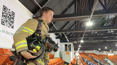 Southwest Michigan firefighters climb stairs in full gear to honor 343 who died on 9/11 25 years ago.png