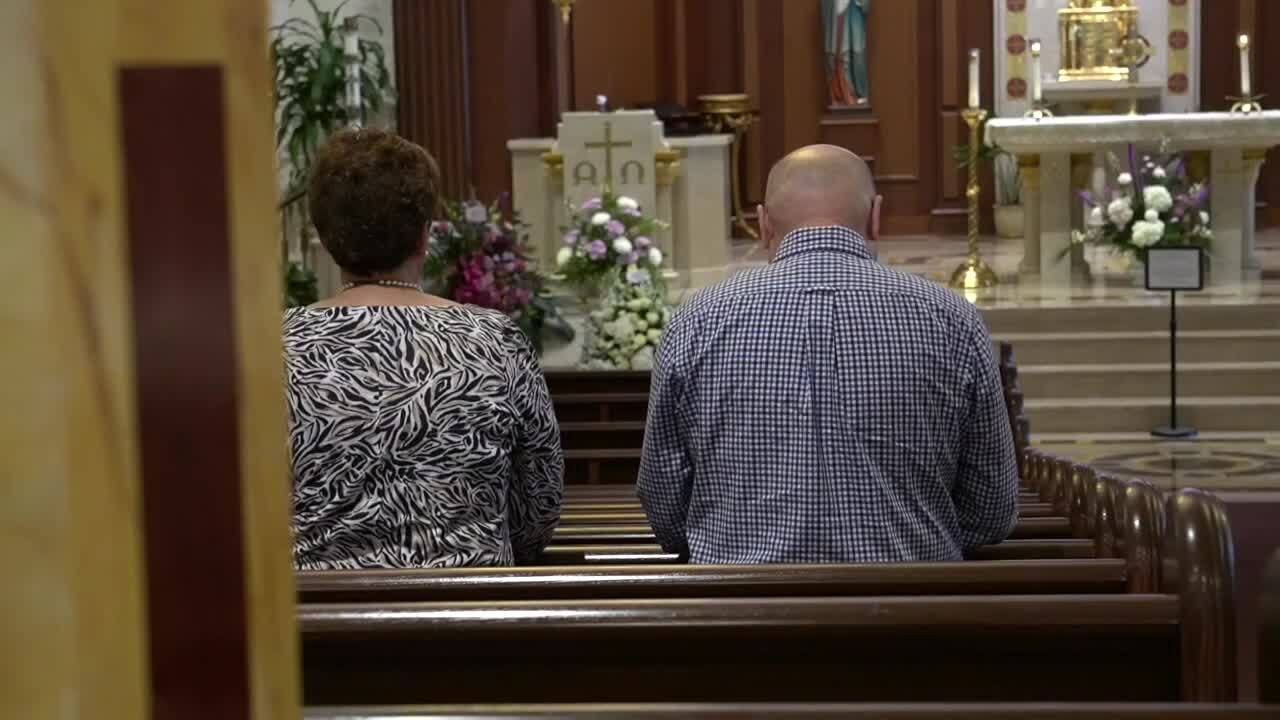 Yolanda and Rogelio Ulibarri try to go to Catholic mass every day