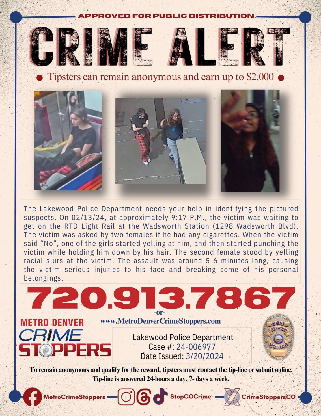 Lakewood RTD attack 2-13-24