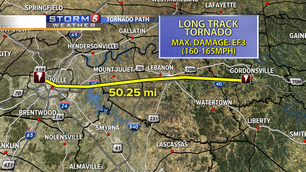 Tennessee Tornado Map 2025