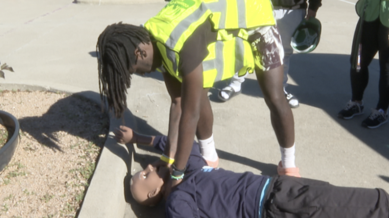 High school students work toward Emergency Response Certification in Mock Triage