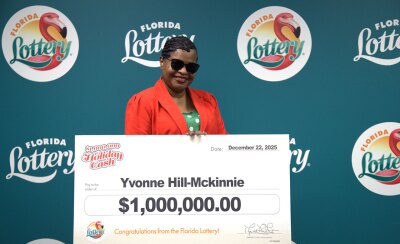 Yvonne Hill-Mckinnie won $1 million prize playing the  $1,000,000 HOLIDAY CA$H scratch-off game.