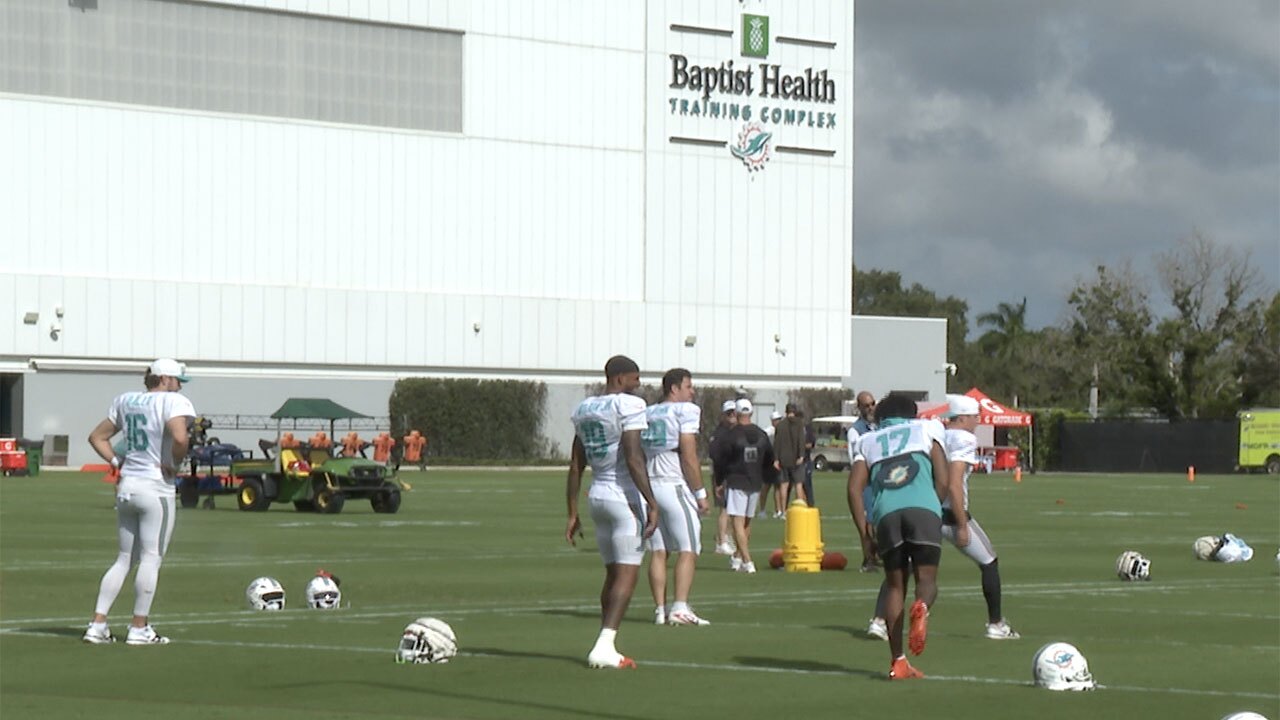 Miami Dolphins practice on Nov. 26, 2026.