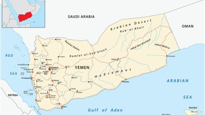 Map shows Yemen.