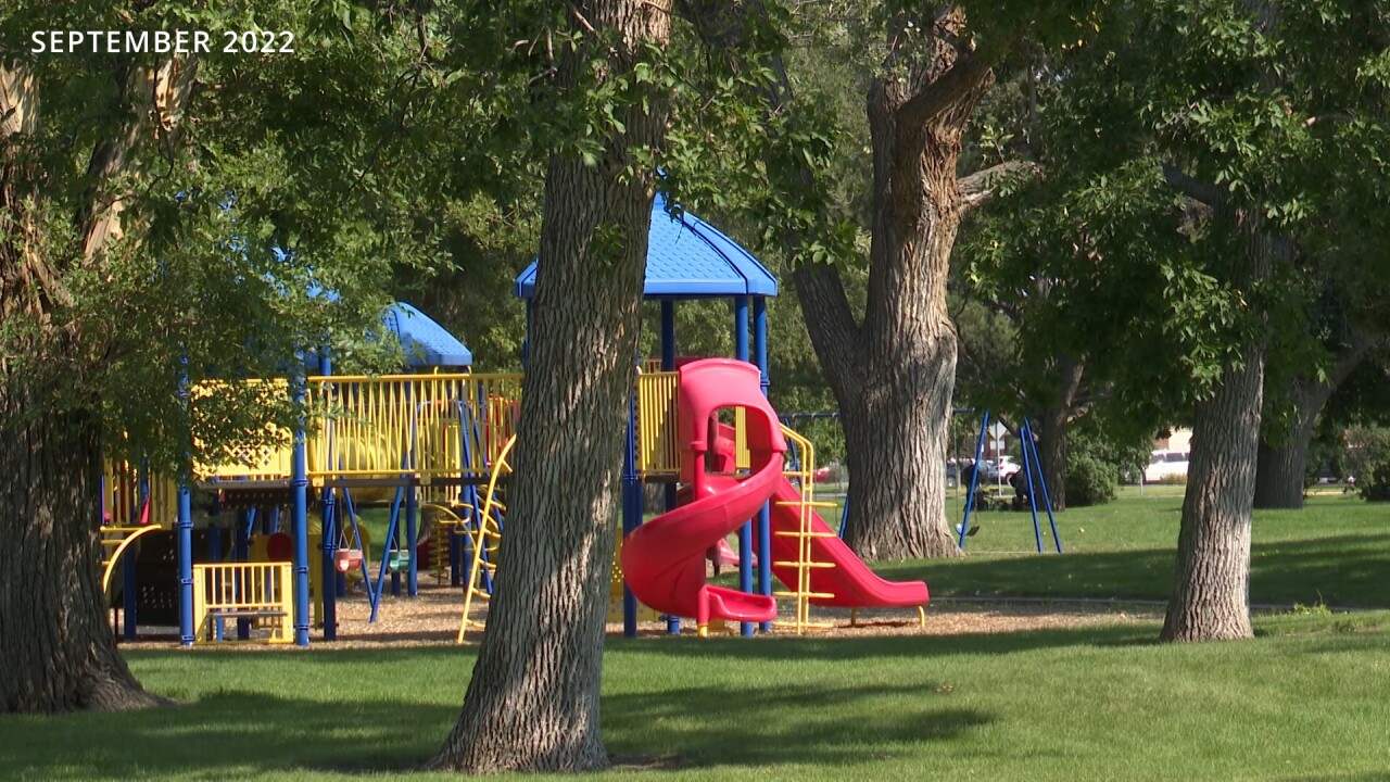 An old photo of the playground