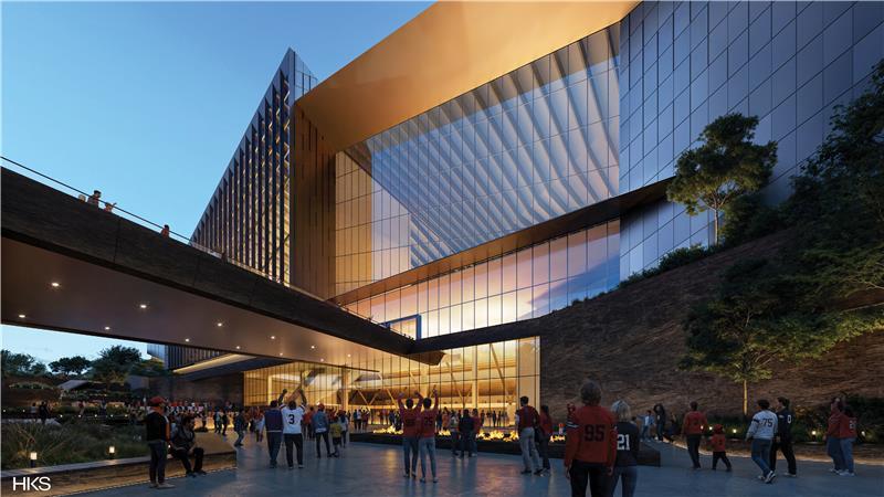 A new rendering shows an entrance to Huntington Bank Field in Brook Park, where site preparations for the project are under way.