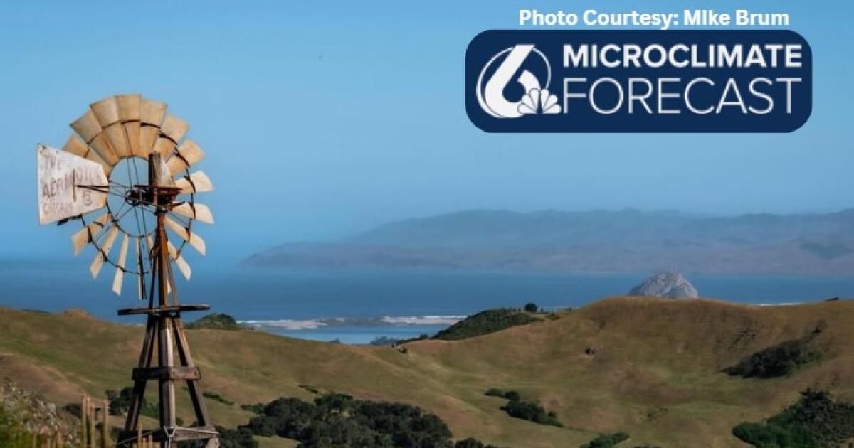 Offshore winds bringing a weekend warm up to the Central Coast
