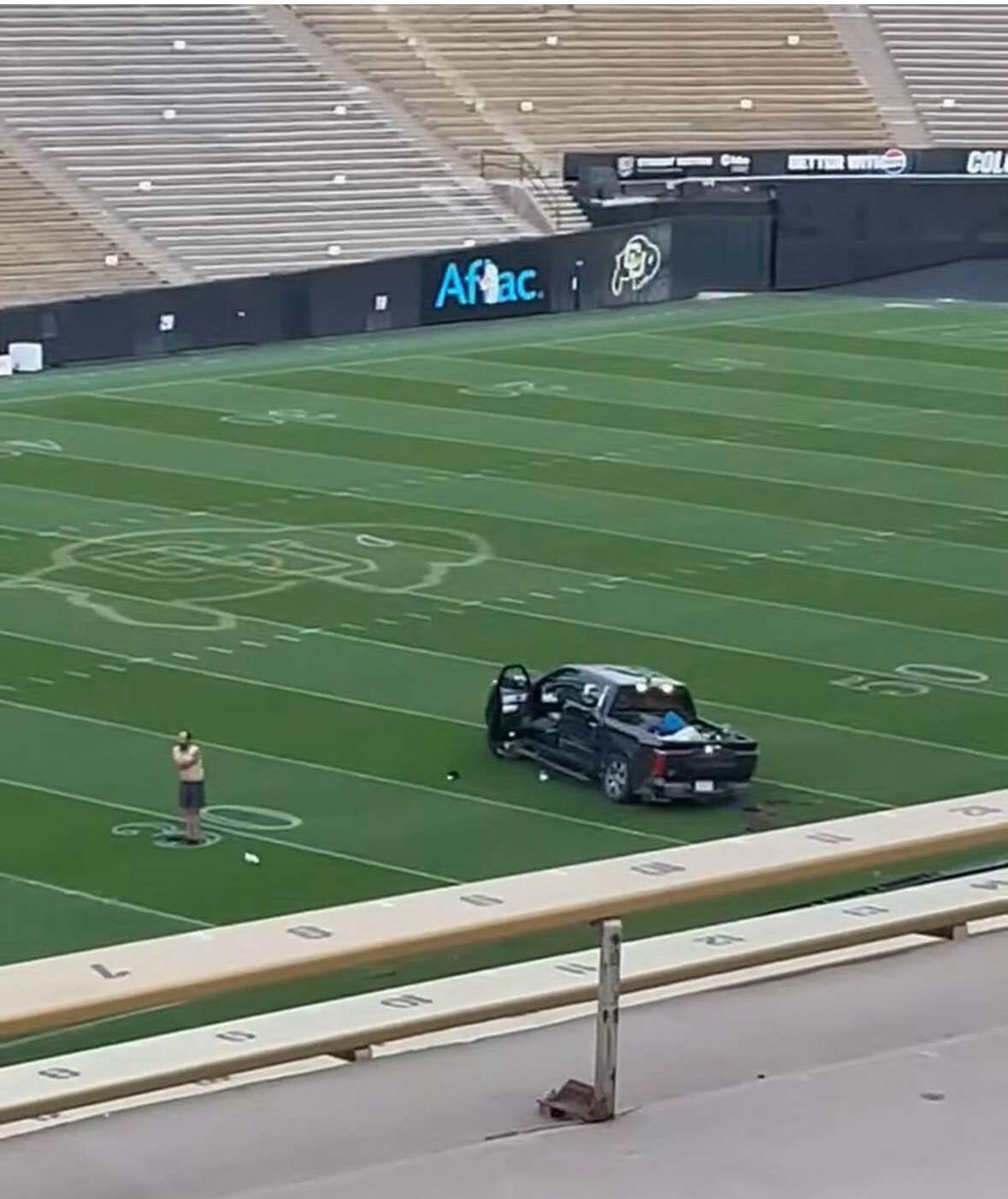 Man drives onto Folsom Field at CU Boulder