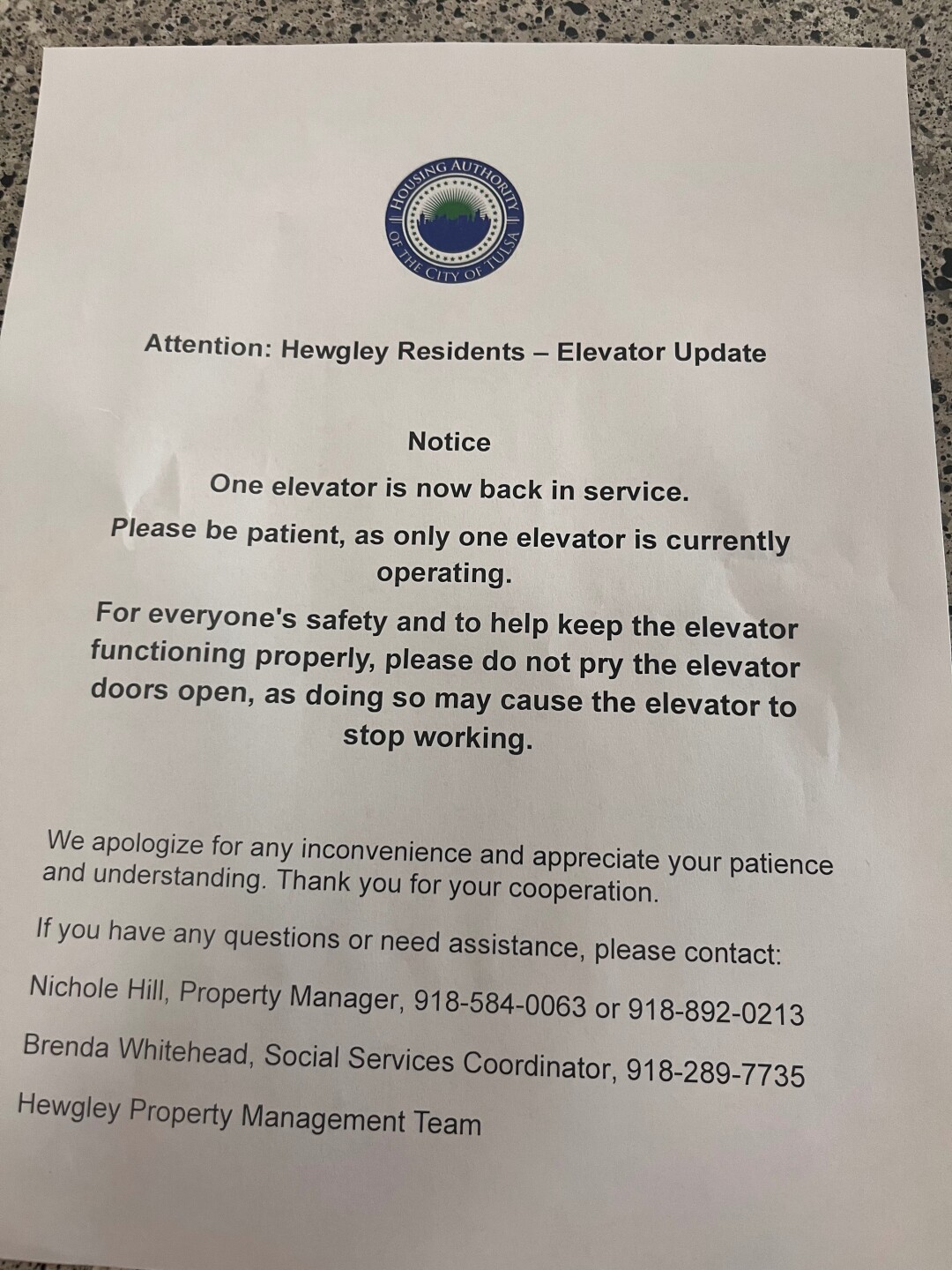 Elevator notice hewgley terrace.jpg