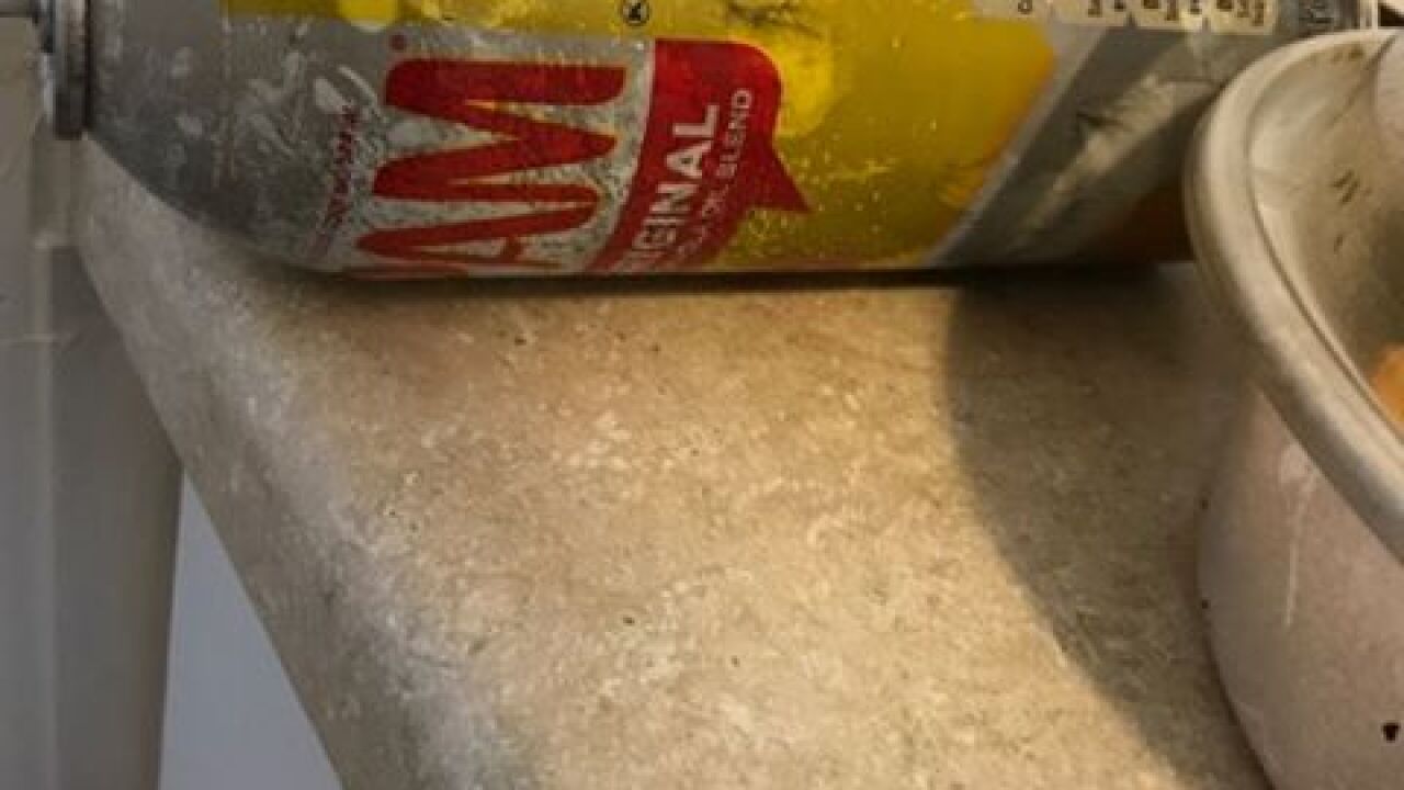 Warning Dangers of flammable cooking sprays