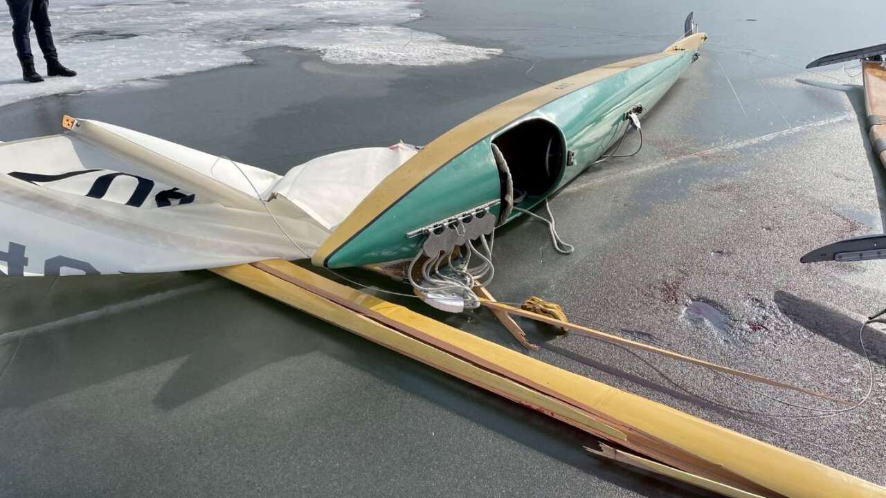 Man dies after ice sailing crash on Pontiac Lake