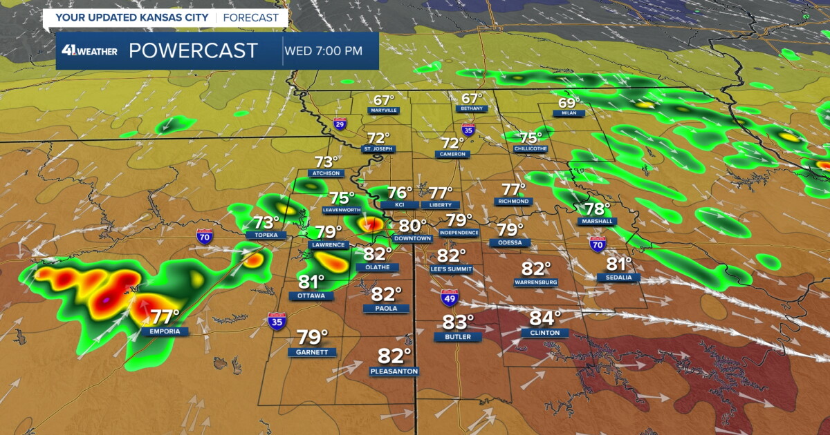 KSHB 41 Weather Blog | Chance of thunderstorms, some severe later Wednesday