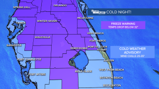 Freeze warnings Jan. 15, 2026