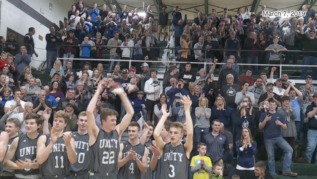 Unity Christian celebrates the win over Benton Harbor