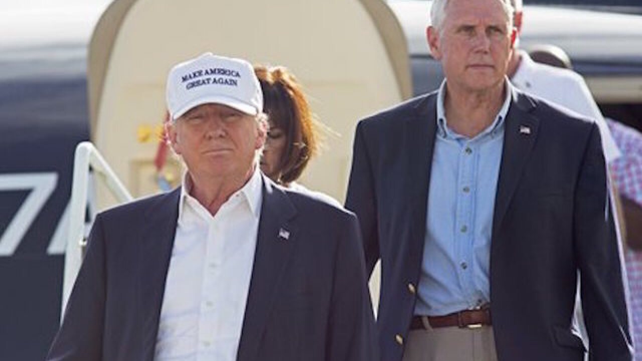 Trump tours flooding during campaign turnaround