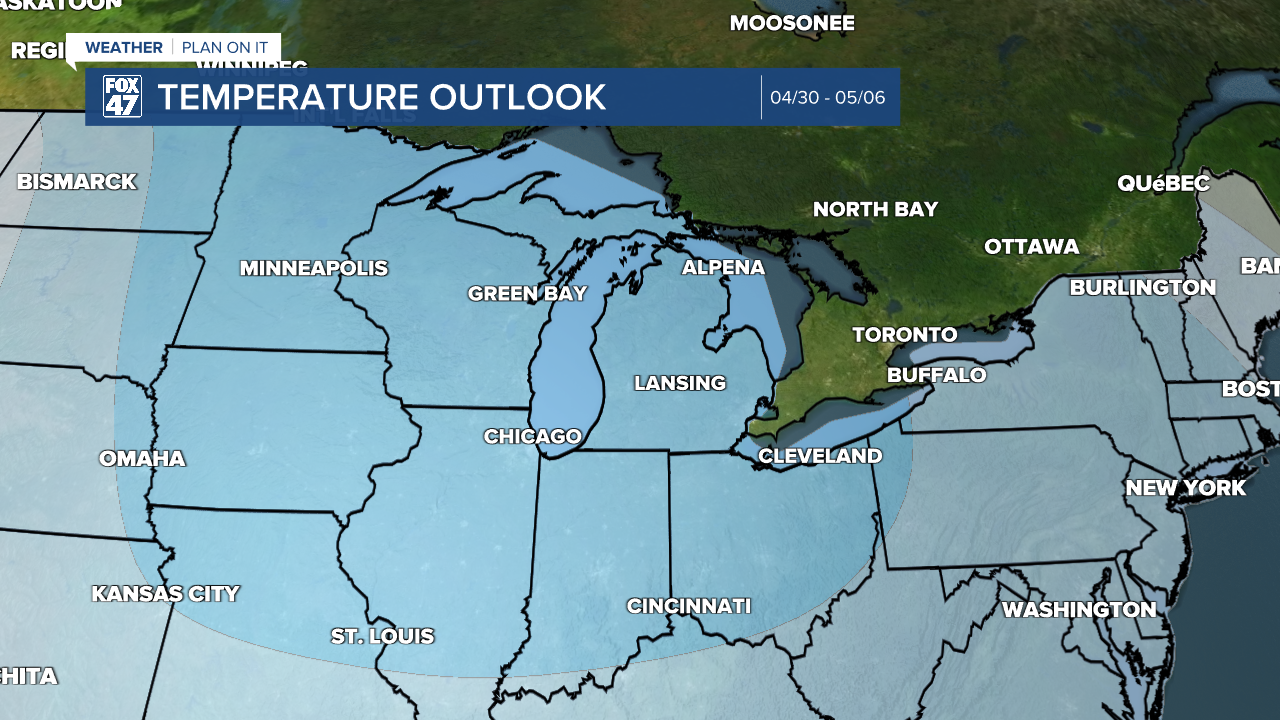 Trending cooler than average to start the month of May