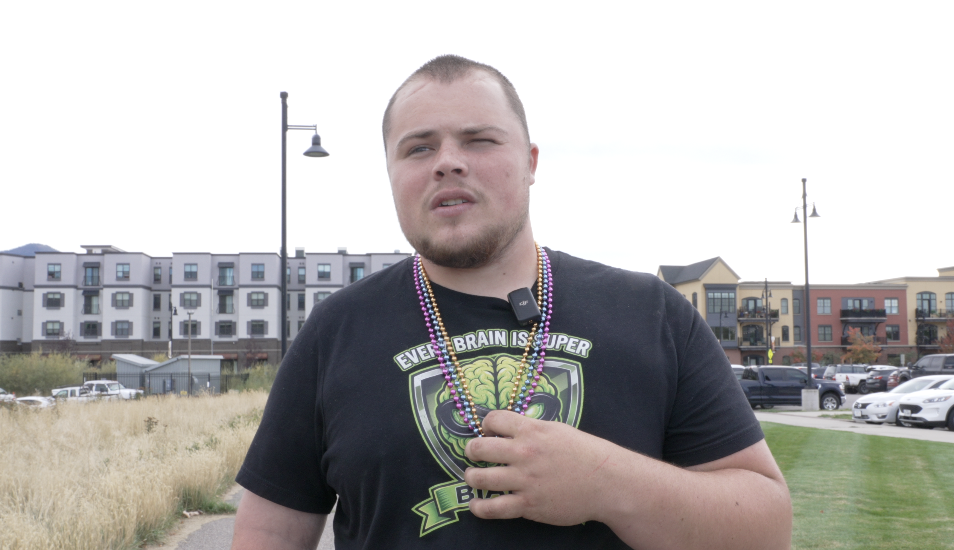 Tyler Schreckendgust, a community advocate, participated in Sunday's walk in honor of his brother.