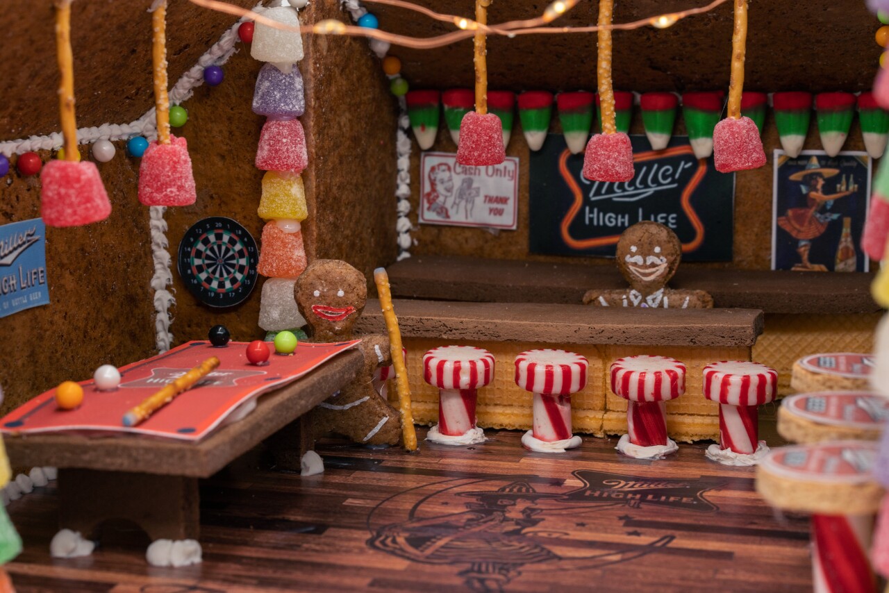 Miller gingerbread dive bar kit