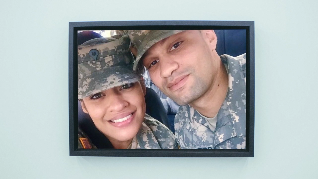 Tyrone and Alicia Desheers in the Army