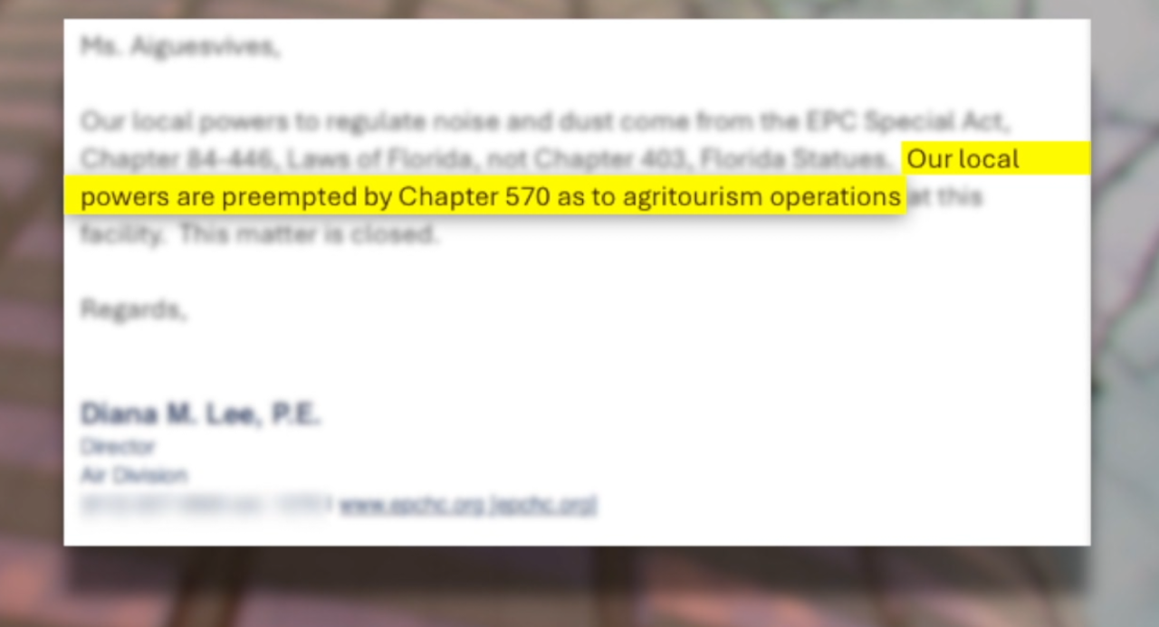 Emails from county officials indicate the county's powers are preempted by state law (Debbie Aiguesvives) 