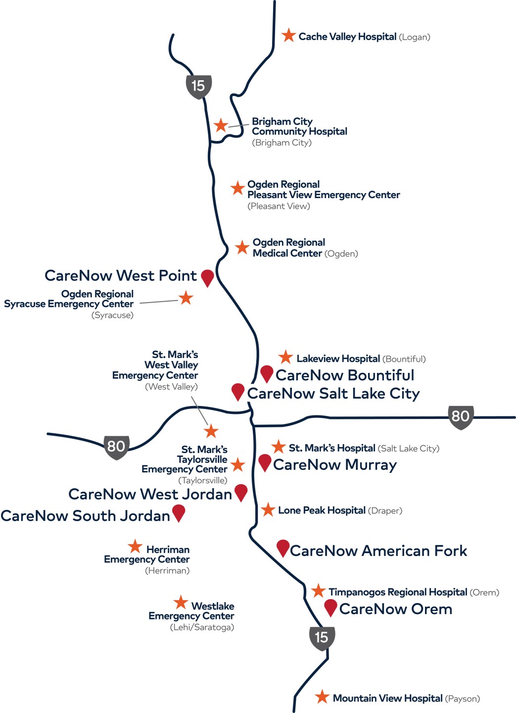MountainStar Heathcare's CareNow Urgent Care Locations