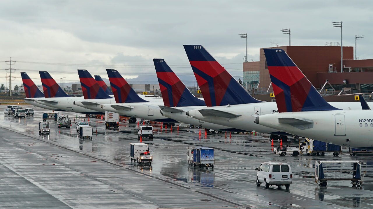 Delta flights, Monday, June 13, 2022, at Salt Lake City International Airport