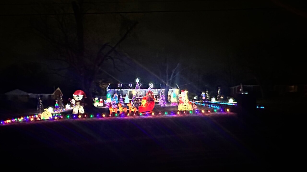 Christmas lights display