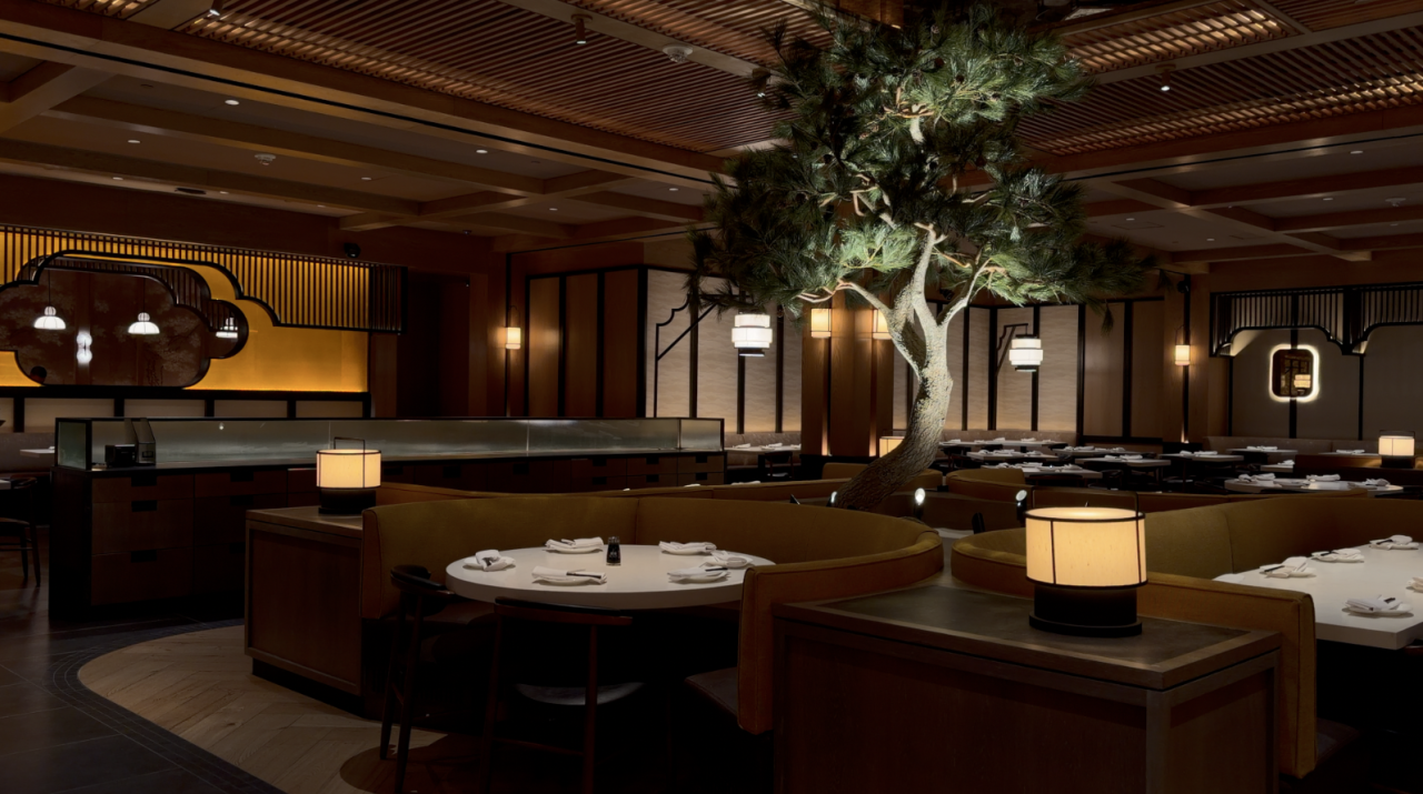 The main dining area.