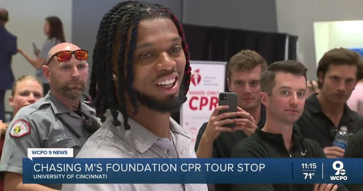Damar Hamlin back in Cincinnati pushing CPR, AED training - Vimarsana News