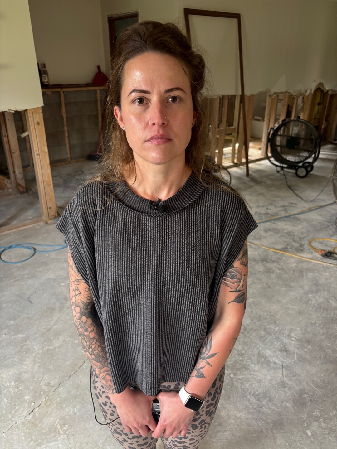 Jessica Sabo's basement was destroyed during the flood in West Bend