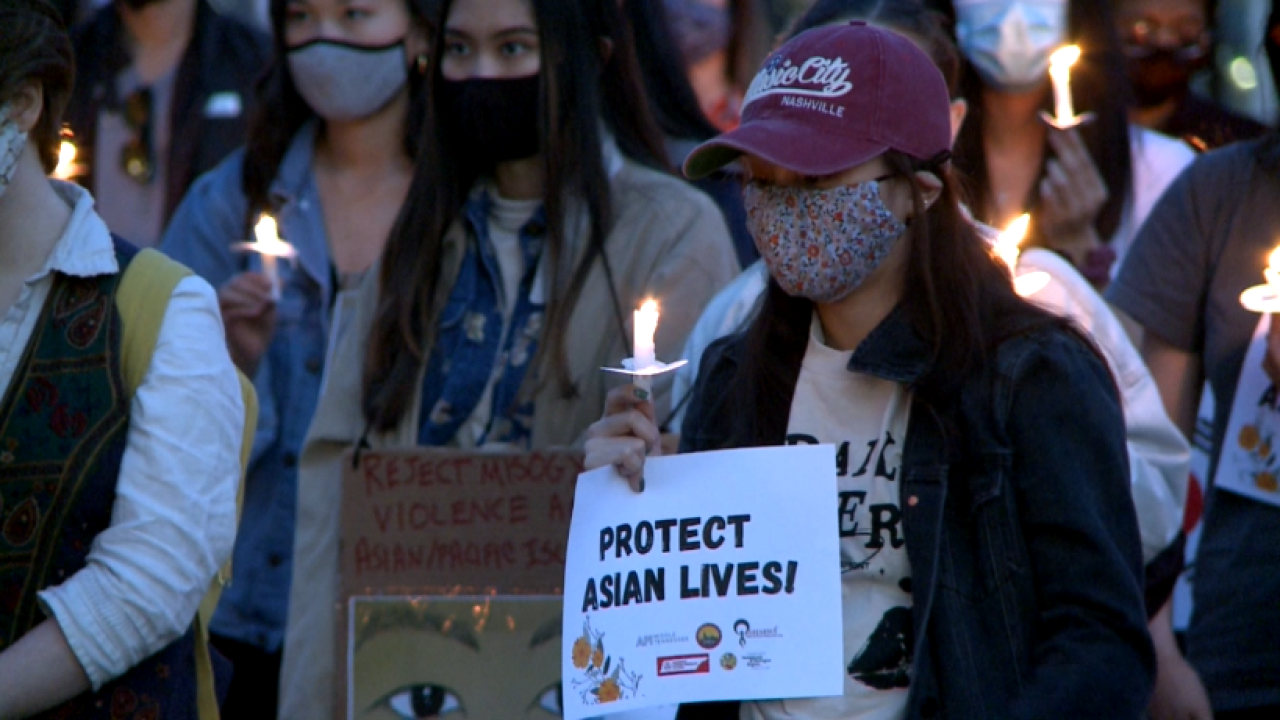 Hundreds gather in Nashville for Atlanta spa shooting victims