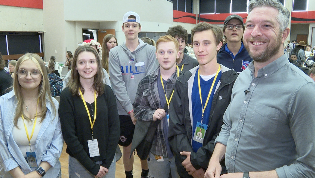 Alden High School Teacher and Students