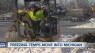 Workers stay warm in arctic temperatures