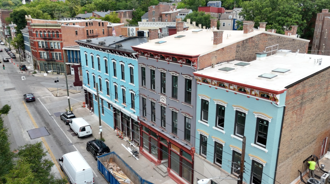 The Model Group is renovating vacant historic buildings in the 1800 block of Vine Street for future office space, apartments and storefronts.