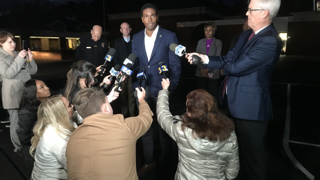 Phillip Jones, the mayor of Newport News, spoke to the reporters about the incident