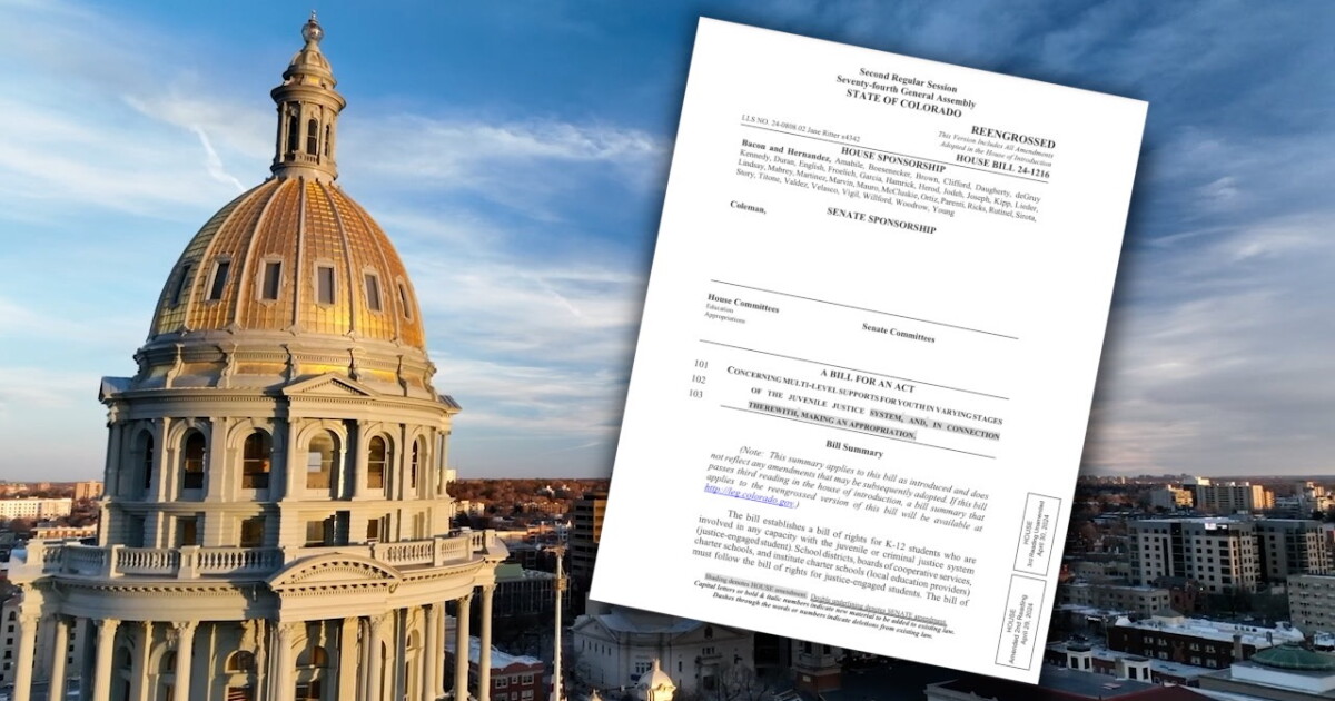 Colorado bill that supports students involved in justice system advances - Vimarsana News