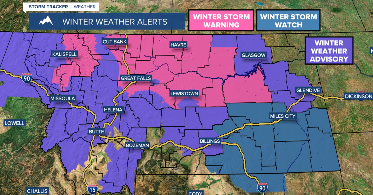 Mt Weather Sign Significant snowstorm will affect Montana