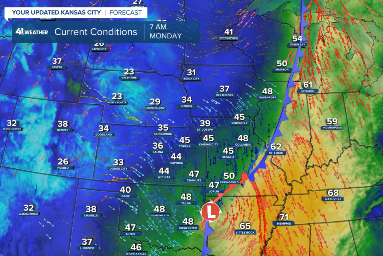 7:40 AM Surface Map