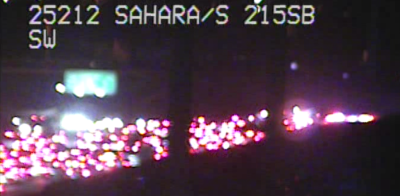 Crash closes four lanes on 215 after Sahara Avenue, RTC says