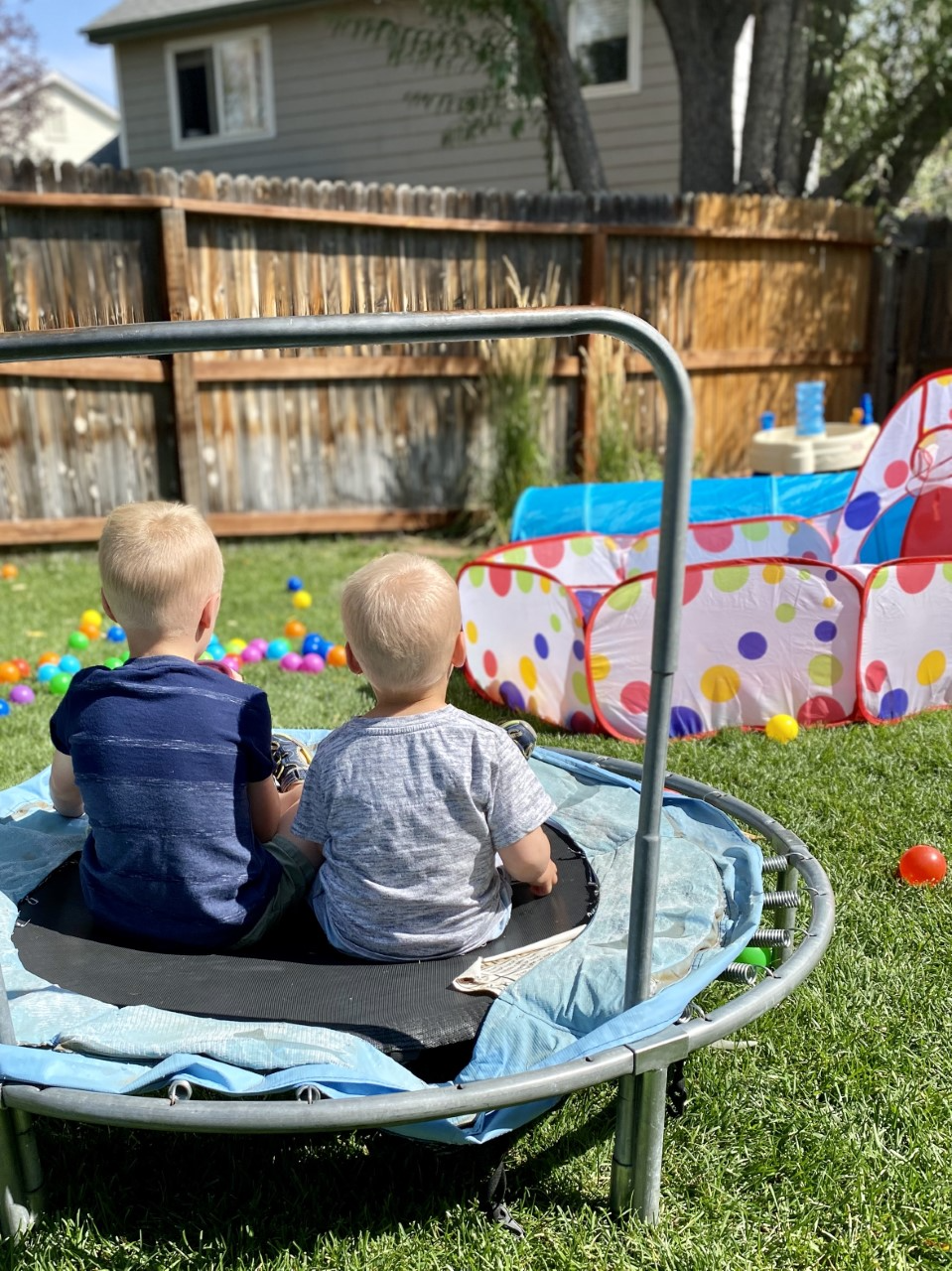 Sitting in the backyard