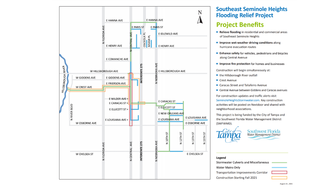Seminole Heights flooding relief map City of Tampa.png